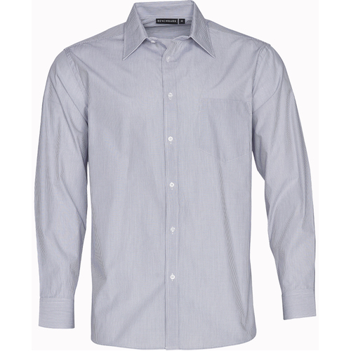 WORKWEAR, SAFETY & CORPORATE CLOTHING SPECIALISTS Men's Fine Stripe Long Sleeve Shirt