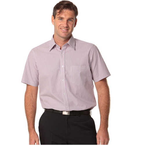 WORKWEAR, SAFETY & CORPORATE CLOTHING SPECIALISTS Men's Balance Stripe Short Sleeve Shirt