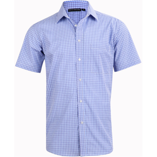 WORKWEAR, SAFETY & CORPORATE CLOTHING SPECIALISTS Men's Two Tone Check S/S Shirt
