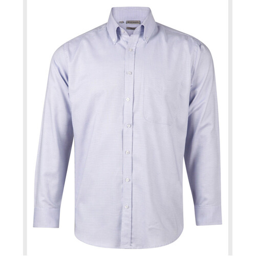 WORKWEAR, SAFETY & CORPORATE CLOTHING SPECIALISTS Men's Dot Contrast Long Sleeve Shirt
