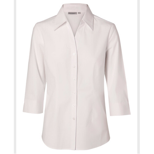 WORKWEAR, SAFETY & CORPORATE CLOTHING SPECIALISTS Women's Fine Twill 3/4 Sleeve Shirt