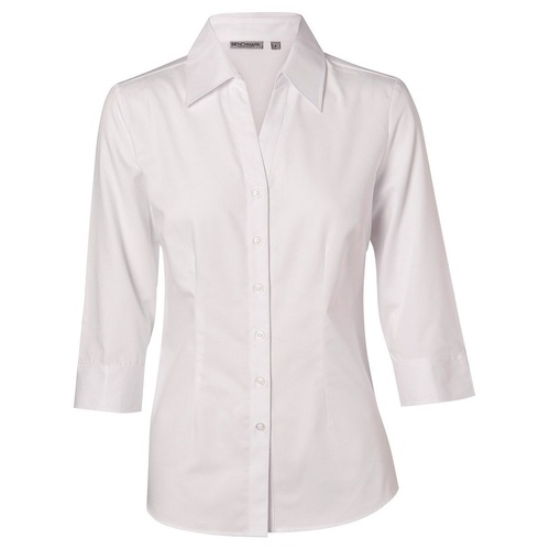 WORKWEAR, SAFETY & CORPORATE CLOTHING SPECIALISTS Women's CVC Oxford 3/4 Sleeve Shirt