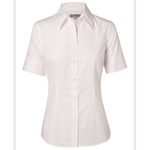 WORKWEAR, SAFETY & CORPORATE CLOTHING SPECIALISTS Women's Self Stripe S/S Shirt