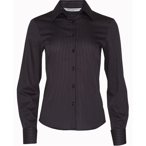 WORKWEAR, SAFETY & CORPORATE CLOTHING SPECIALISTS Women's Dobby Stripe Long Sleeve Shirt