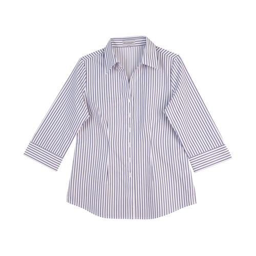WORKWEAR, SAFETY & CORPORATE CLOTHING SPECIALISTS Ladies  Sateen Stripe 3/4 Sleeve Shirt