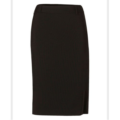 WORKWEAR, SAFETY & CORPORATE CLOTHING SPECIALISTS Women's Mid Length Lined Pencil Skirt in Wool Stretch