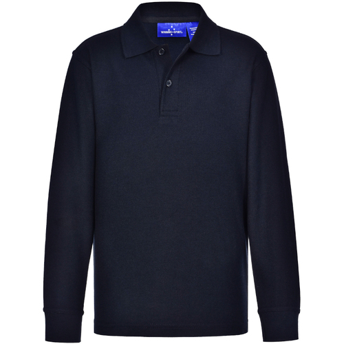 WORKWEAR, SAFETY & CORPORATE CLOTHING SPECIALISTS - Kids' 240gsm Poly/Cotton Pique L/S Polo