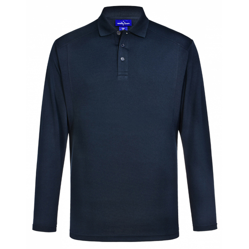 WORKWEAR, SAFETY & CORPORATE CLOTHING SPECIALISTS - Men's Bamboo Charcoal L/S Polo