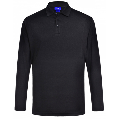 WORKWEAR, SAFETY & CORPORATE CLOTHING SPECIALISTS Men's Bamboo Charcoal L/S Polo