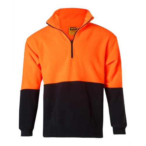 WORKWEAR, SAFETY & CORPORATE CLOTHING SPECIALISTS - Hi-Vis Polar Fleece Half Zip Pullover