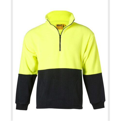 WORKWEAR, SAFETY & CORPORATE CLOTHING SPECIALISTS - Hi-Vis polar fleece half zip pullover