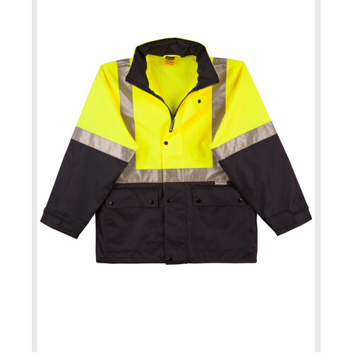 WORKWEAR, SAFETY & CORPORATE CLOTHING SPECIALISTS - Hi-Vis Two Tone Rain Proof Safety Jacket With 3M Tapes