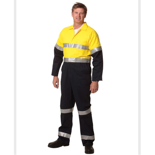 WORKWEAR, SAFETY & CORPORATE CLOTHING SPECIALISTS - Hi-Vis Men's Light Weight Coverall with 3M Tape-Regular