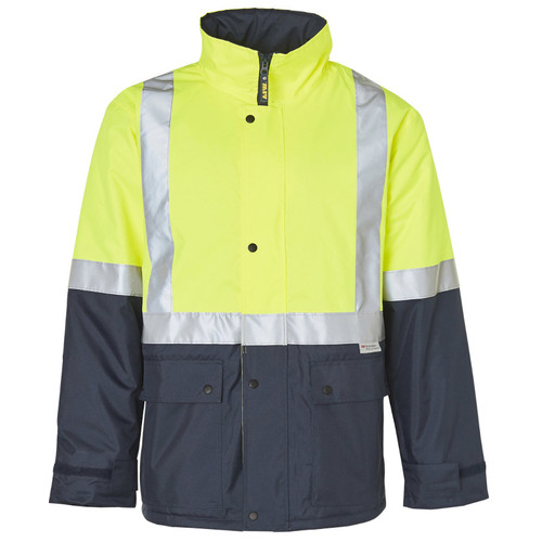 WORKWEAR, SAFETY & CORPORATE CLOTHING SPECIALISTS - Hi-Vis Rain Proof Quilted Safety Jacket With 3M Tape