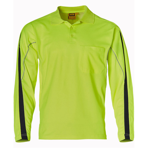 WORKWEAR, SAFETY & CORPORATE CLOTHING SPECIALISTS - Men's Truedry L/S Hi-Vis Polo