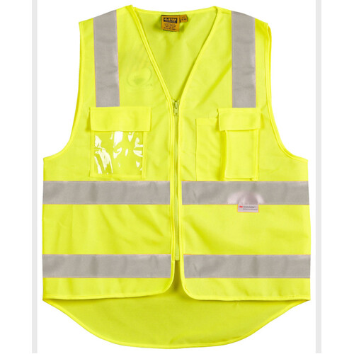 WORKWEAR, SAFETY & CORPORATE CLOTHING SPECIALISTS - Hi-Vis Safety Vest with ID Pocket & R/F Tapes