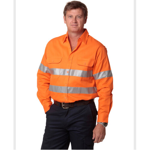 WORKWEAR, SAFETY & CORPORATE CLOTHING SPECIALISTS - Men's Hi-Vis L/S Drill Shirt