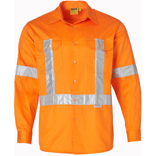 WORKWEAR, SAFETY & CORPORATE CLOTHING SPECIALISTS - Men's Hi-Vis L/S Drill Shirt