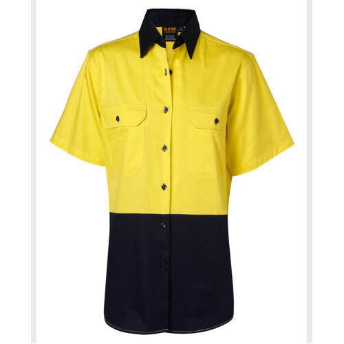 WORKWEAR, SAFETY & CORPORATE CLOTHING SPECIALISTS - Ladies' Hi-Vis S/S Safety Shirt