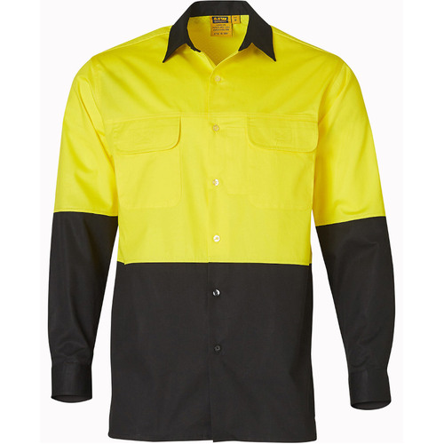 WORKWEAR, SAFETY & CORPORATE CLOTHING SPECIALISTS - Men s High Visibility Cotton Twill Safety Shirt