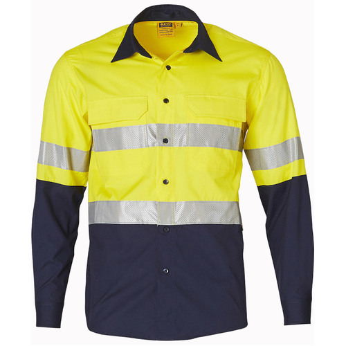 WORKWEAR, SAFETY & CORPORATE CLOTHING SPECIALISTS Men s High Visibility Cotton Rip-Stop Safety Shirts with 3M Tape