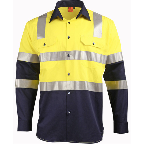 WORKWEAR, SAFETY & CORPORATE CLOTHING SPECIALISTS - Biomotion Two Tone Safety Shirt With X Tape