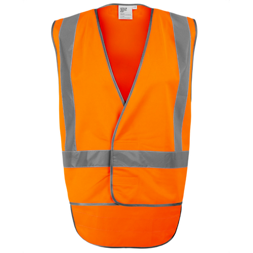 WORKWEAR, SAFETY & CORPORATE CLOTHING SPECIALISTS - Hi-Vis X Back Safety Vest with Tail