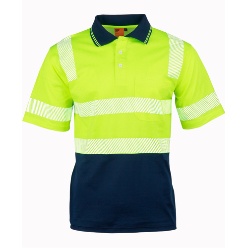 WORKWEAR, SAFETY & CORPORATE CLOTHING SPECIALISTS - Biomotion Segmented Truedry S/S Safety Polo