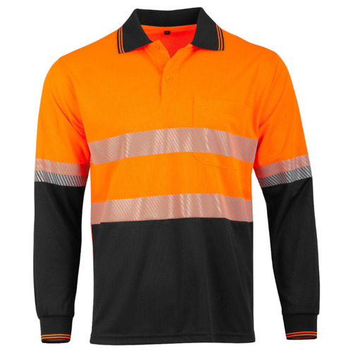 WORKWEAR, SAFETY & CORPORATE CLOTHING SPECIALISTS - Unisex Cooldry Segmented Safety L/S Polo