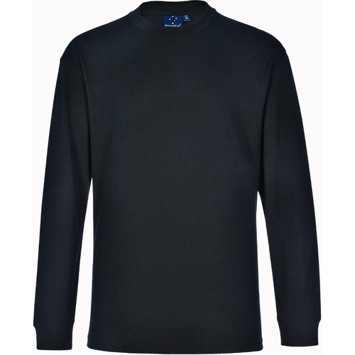 WORKWEAR, SAFETY & CORPORATE CLOTHING SPECIALISTS - mens cotton crew neck L/S tee