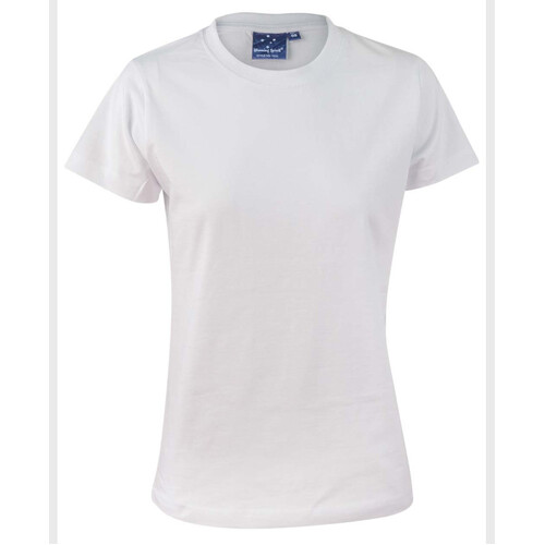 WORKWEAR, SAFETY & CORPORATE CLOTHING SPECIALISTS - Ladies  100% Cotton Semi Fitted Tee Shirt