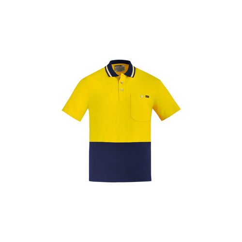 WORKWEAR, SAFETY & CORPORATE CLOTHING SPECIALISTS - Mens Hi Vis Cotton S/S Polo