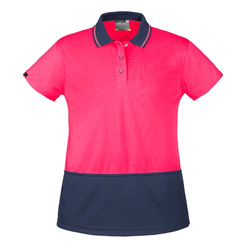 WORKWEAR, SAFETY & CORPORATE CLOTHING SPECIALISTS - Womens Hi Vis Basic Short Sleeve Polo