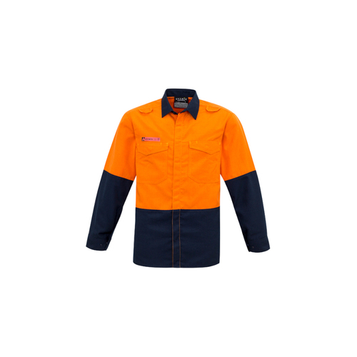 WORKWEAR, SAFETY & CORPORATE CLOTHING SPECIALISTS - DISCONTINUED - DISCONTINUED - Mens Red Flame Hi Vis Shirt