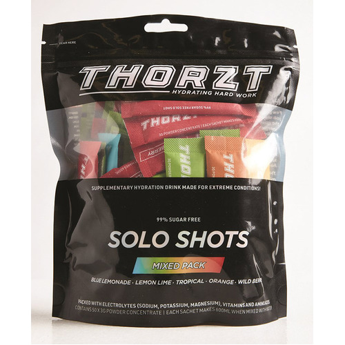WORKWEAR, SAFETY & CORPORATE CLOTHING SPECIALISTS Solo Shot Sachet 3g   Solo ShotsPackx 50pk, Mixed 5 Fruits