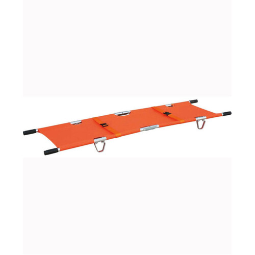 WORKWEAR, SAFETY & CORPORATE CLOTHING SPECIALISTS - TREK BADGER II POLE STRETCHER, 2 FOLD, ALUMINIUM FRAME, 159KG LOAD LIMIT- GST FREE