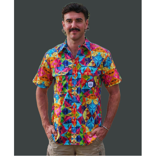 WORKWEAR, SAFETY & CORPORATE CLOTHING SPECIALISTS Mens Fractal Short Sleeve Workshirt 150gsm