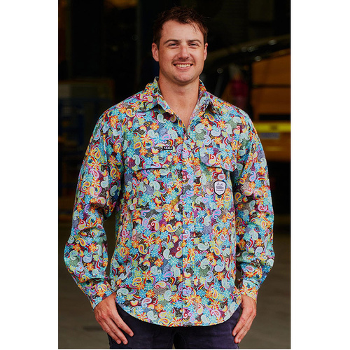 WORKWEAR, SAFETY & CORPORATE CLOTHING SPECIALISTS - Mens Austin Flowers Long Sleeve Shirt