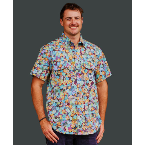 WORKWEAR, SAFETY & CORPORATE CLOTHING SPECIALISTS - Mens Austin Flowers Short Sleeve Shirt