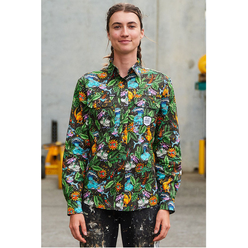 WORKWEAR, SAFETY & CORPORATE CLOTHING SPECIALISTS - Womens Party Animals Full Button Workshirt