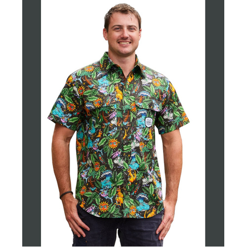 WORKWEAR, SAFETY & CORPORATE CLOTHING SPECIALISTS - Mens Party Animals Short Sleeve Workshirt