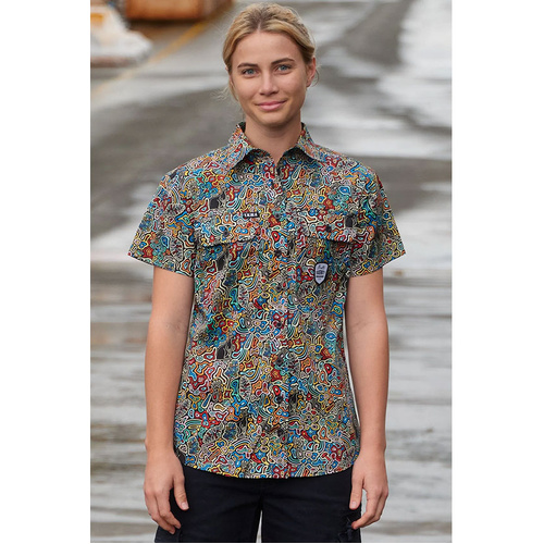 WORKWEAR, SAFETY & CORPORATE CLOTHING SPECIALISTS Womens Wheres Wallaby Short Sleeve Workshirt