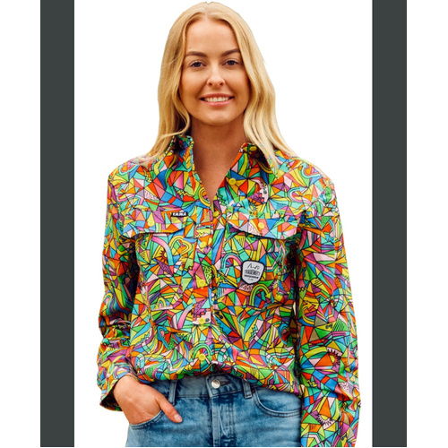 WORKWEAR, SAFETY & CORPORATE CLOTHING SPECIALISTS - Women's Bonza Full Button Long Sleeve Workshirt