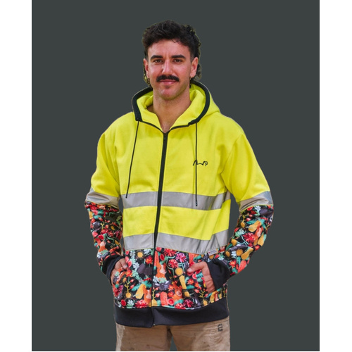 WORKWEAR, SAFETY & CORPORATE CLOTHING SPECIALISTS Swoopy Bois Yellow Hi Vis Hoodie