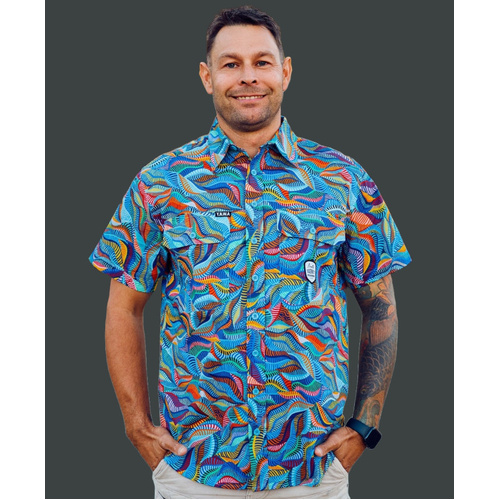 WORKWEAR, SAFETY & CORPORATE CLOTHING SPECIALISTS - Men's Snazzy Short Sleeve Full Print Workshirt