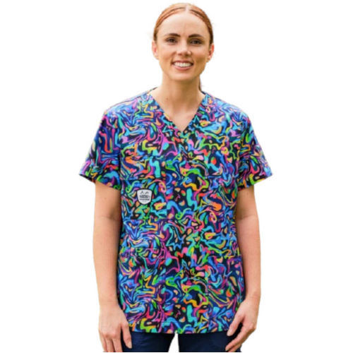 WORKWEAR, SAFETY & CORPORATE CLOTHING SPECIALISTS Pearler Unisex Scrubs Top