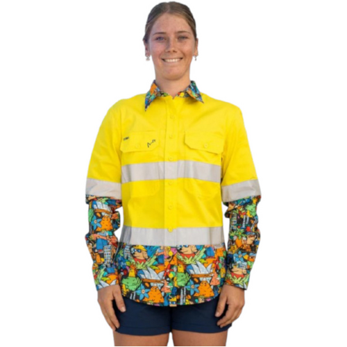 WORKWEAR, SAFETY & CORPORATE CLOTHING SPECIALISTS - Women's The Big Smoke Yellow Day/Night Hi Vis Work Shirt