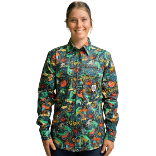 WORKWEAR, SAFETY & CORPORATE CLOTHING SPECIALISTS - Women's Stop Croc & Roll Full Button Work Shirt