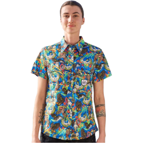 WORKWEAR, SAFETY & CORPORATE CLOTHING SPECIALISTS - Women's Light Weight Flock Around & Find Out Short Sleeve Work Shirt