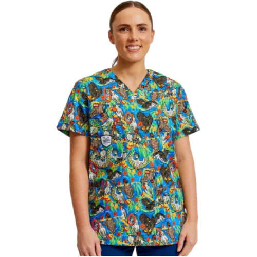 WORKWEAR, SAFETY & CORPORATE CLOTHING SPECIALISTS - Flock Around & Find Out Unisex Scrub Top